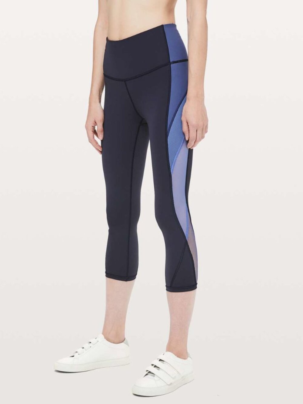 Lululemon Colour Me Ombre Crop 21" Midnight Navy/Gatsby Blue/Visto Blue 10 mesh